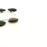 Smoky Quartz Faceted Fan Beads – Natural Brown Quartz Focal Beads