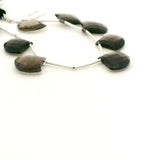 Smoky Quartz Faceted Fan Beads – Natural Brown Quartz Focal Beads