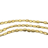 1 Strand of Brushed Finish Fancy  Gold Finish And Silver Plated  Beads , E-coated Beads. Bead Size is: 9mmX10mm