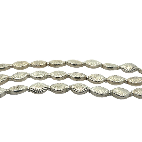 1 Strand of Oblong Starburst  Gold Finish  And Oxidized Silver Plated Beads  Fancy Bead e-coated  ( 14 Beads)  Size: 10mm