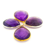 Amethyst Pear Shape Pendant 18mmx25mm One Loop | Gold Plated Over Sterling Silver and Sterling Silver | Purple Gemstone Pendant