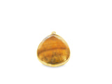 Tiger Eye Pear One-Loop Bezel Setting 15mmx18mm & 18mmx25mm – Gold Plated Over Sterling Silver or 925 Silver