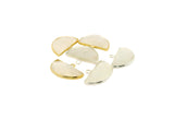 Natural Rainbow Moonstone Half Moon Shape Gemstone Bezel One Loop – Gold Plated Over Sterling Silver & 925 Silver – 1 Piece