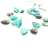 Spectrolite Freeform Faceted Pear Gemstone Beads Strand – 11.8×8mm – Strong Color Flash Stones