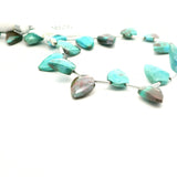 Spectrolite Freeform Faceted Pear Gemstone Beads Strand – 11.8×8mm – Strong Color Flash Stones