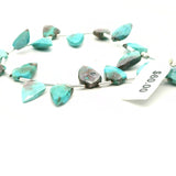 Spectrolite Freeform Faceted Pear Gemstone Beads Strand – 11.8×8mm – Strong Color Flash Stones