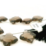 Smoky Quartz Faceted Heart Beads 121mm | Natural Smoky Quartz | 10 Beads per Strand