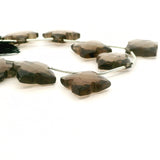 Smoky Quartz Faceted Heart Beads 121mm | Natural Smoky Quartz | 10 Beads per Strand