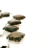 Smoky Quartz Faceted Heart Beads 121mm | Natural Smoky Quartz | 10 Beads per Strand
