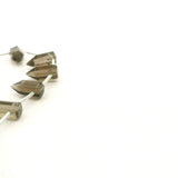 Smoky Quartz Faceted Hexagon Point Bead Strand 8mm x 12mm – Natural Brown Gemstone, 10 Beads  Bead Size