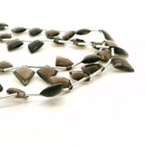 Smoky Quartz Faceted Arrow Beads 10×15mm | Natural Smoky Quartz | 12 Beads per Strand