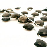 Smoky Quartz Faceted Freeform Beads 12×16mm | Natural Smoky Quartz | 10 Beads per Strand