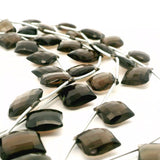 Smoky Quartz Faceted Freeform Beads 12×16mm | Natural Smoky Quartz | 10 Beads per Strand