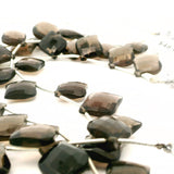Smoky Quartz Faceted Freeform Beads 14×18mm | Natural Smoky Quartz | 14 Beads per Strand