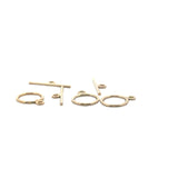 Gold Filled Toggle, Clasp for Necklace, Bracelet, Jewelry 2 Set 10mm 14K Real Gold Filled Toggle Clasp T1GF