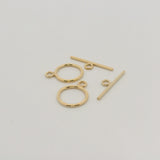 Gold Filled Toggle, Clasp for Necklace, Bracelet, Jewelry 2 Set 10mm 14K Real Gold Filled Toggle Clasp T1GF