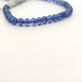 Tanzanite Gemstone Beads Strand, Natural Violet Blue Round 6mm Beads, 38 Beads