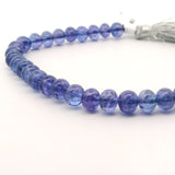 Tanzanite Gemstone Beads Strand, Natural Violet Blue Round 6mm Beads, 38 Beads
