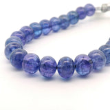 Natural Blue Tanzanite 8mm Round Beads Strand – Genuine Tanzanite Gemstone Beads for Jewelry Making (26 Beads)