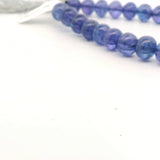 Natural Blue Tanzanite 8mm Round Beads Strand – Genuine Tanzanite Gemstone Beads for Jewelry Making (26 Beads)