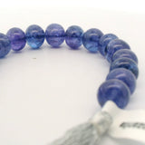 Tanzanite Polished Smooth Rondelles 9×6mm – Rich Blue-Violet Crystal Beads – 23 Piece Designer Strand