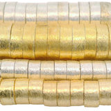 Brushed Finish Gold Drum  Round Rondell Cylinder Bead Four Size Available :,4mX8mX4mmX10m,4mx12m,4mX14m