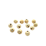 1 Strand of Brushed Finish Fancy Shiny Round Gold Finish Beads , E-coated Beads. Bead Size is: 8mm NO-89