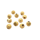 1 Strand of Brushed Finish Fancy Shiny Round Gold Finish And Silver Plated Beads , E-coated Beads. Bead Size is: 10mm. #NO-88