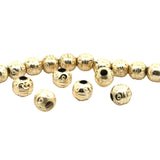 1 Strand of Brushed Finish Fancy Shiny Round Gold Finish And Silver Plated Beads , E-coated Beads. Bead Size is: 10mm NO-83