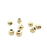 1 Strand of Brushed Finish Fancy Shiny Round Gold Finish And Silver Plated Beads , E-coated Beads. Bead Size is: 10mm NO-83