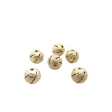 1 Strand of Brushed Finish Fancy   Round Gold Finish Beads , E-coated Beads. Bead Size is: 15mm