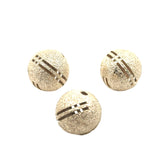 1 Strand of Brushed Finish Fancy Shiny Round Gold Finish Beads , E-coated Beads. Bead Size is: 15mm