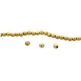 1 Strand of Watermelon Beads, Light Weight, Available in 3 Colors- Gold Finish & Silver Plated, Gunmetal Anti tarnish, In Six Sizes: 2.5mm TO 7.5mm