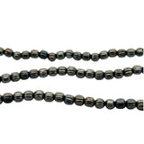 1 Strand of Watermelon Beads, Light Weight, Available in 3 Colors- Gold Finish & Silver Plated, Gunmetal Anti tarnish, In Six Sizes: 2.5mm TO 7.5mm