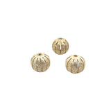 1 Strand of Fancy  Shiny Round Gold Finish,Brushed Finished Round  Beads , E-coated Beads. Bead Size is: 15mm