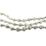 1 Strand of Brushed Finish Fancy Gold Finish And Silver Plated   Beads With Anti Tarnish | Size: 14mmX9mm