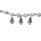 1 Strand of Brushed Finish Fancy Gold Finish And Silver Plated   Beads With Anti Tarnish | Size: 14mmX9mm