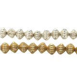 1 Strand of Brushed  Fancy Gold Finish Beads  E-coated Beads. we offer Three Size :9mmX12mm,9mX15m