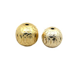 1 Strand of Brushed Finish Fancy Shiny Round Gold Finish Beads , E-coated Beads. Available Two  Size is: 18mm And 20mm