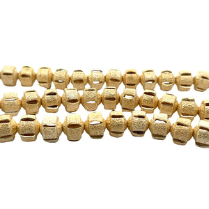 1 Strand of Fancy  Shiny Round Gold Finish And Silver Plated Brushed Finished Round  Beads , E-coated Beads. Bead Size is: 12mm NO-75