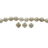 1 Strand of Decorative Beads, Gold Finish And Silver Plated, Brushed Finish, e-coated (about 16 Beads) Size: 13mmX11mm.