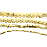 One Strand of Brass Nuggets, Brushed Finish, Choice of 3 Colors (Gold Finish, Silver, Gunmetal) AND 5 Sizes: 2, 2.5, 4, 5, 6, 7,8mm. | Purity Beads