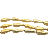 1 Strand of Teardrop Beads, fishing lure Beads,  fishing sinker Bead Gold finish And Silver Plated , Available in 2 sizes: Large Size- 34X13mm, Small- 24X11mm