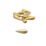 1 Strand of Teardrop Beads, fishing lure Beads,  fishing sinker Bead Gold finish And Silver Plated , Available in 2 sizes: Large Size- 34X13mm, Small- 24X11mm