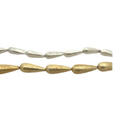 1 Strand of Teardrop Beads, fishing lure Beads,  fishing sinker Bead Gold finish And Silver Plated , Available in 2 sizes: Large Size- 34X13mm, Small- 24X11mm