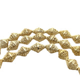 1 Strand Gold Finish And Silver Plated Bead Fancy Bead e-coated 11 Beads in a strand   Size: 18mmX12mm