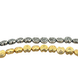 1 Strand of Decorative, designer  Spacer beads, Oxidized Silver Plated OR Shiny Gold Finish, E-coated, Size: 9mm, #NO-35