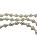 1 Strand Gold Finish And Silver Plated Bead Fancy Bead e-coated 11 Beads in a strand   Size: 18mmX12mm