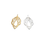 Leaf Shaped Findings (Gold Finished/Silver Plated) | Purity Beads