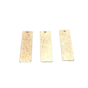 Stamping Blank Bar (Rectangular) Gold Finish, Silver Plated or Copper, Charms/Pendents | Purity Beads